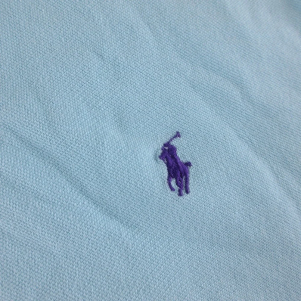 Polo Ralph Lauren Polo Shirt Mens XL Blue Short Sleeve Cotton Pony Logo Flaw